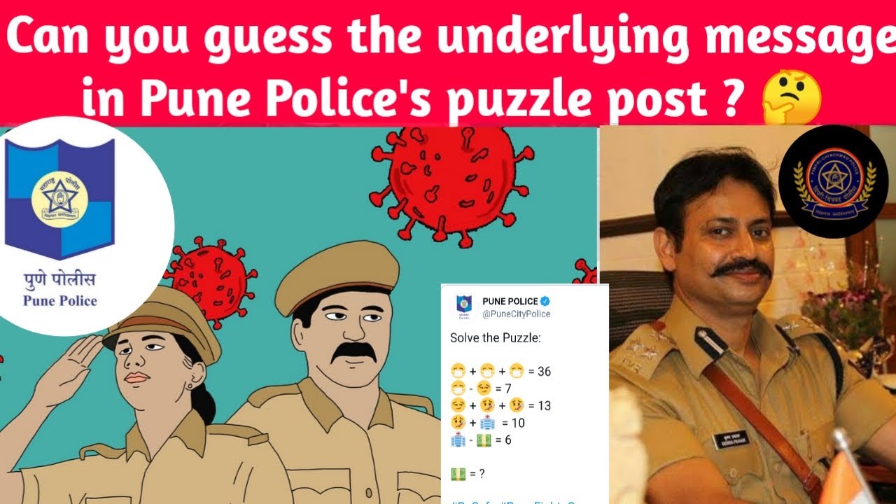 Pune Police Tweets Hard To Solve Corona Puzzle.Can You Guess The Message Behind It?#punepolicetweets