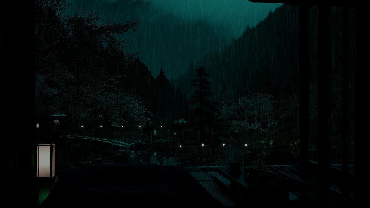 Calming Spring Garden Rain 🌧 (No Ads) | Peaceful Night Among Blooming Flowers for Deep Sleep