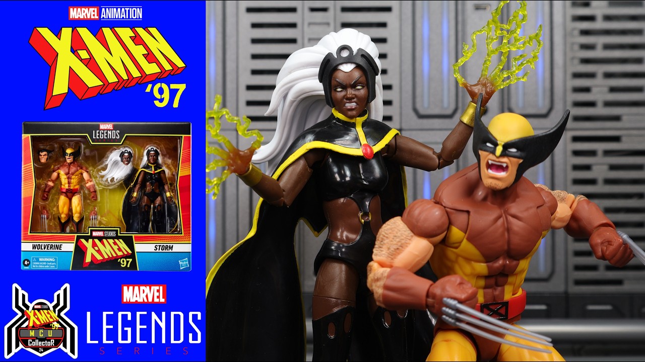 Обзор эксклюзивного набора из двух фигурок Marvel Legends X-Men 97 Росомаха и Шторм из финала 1 с...