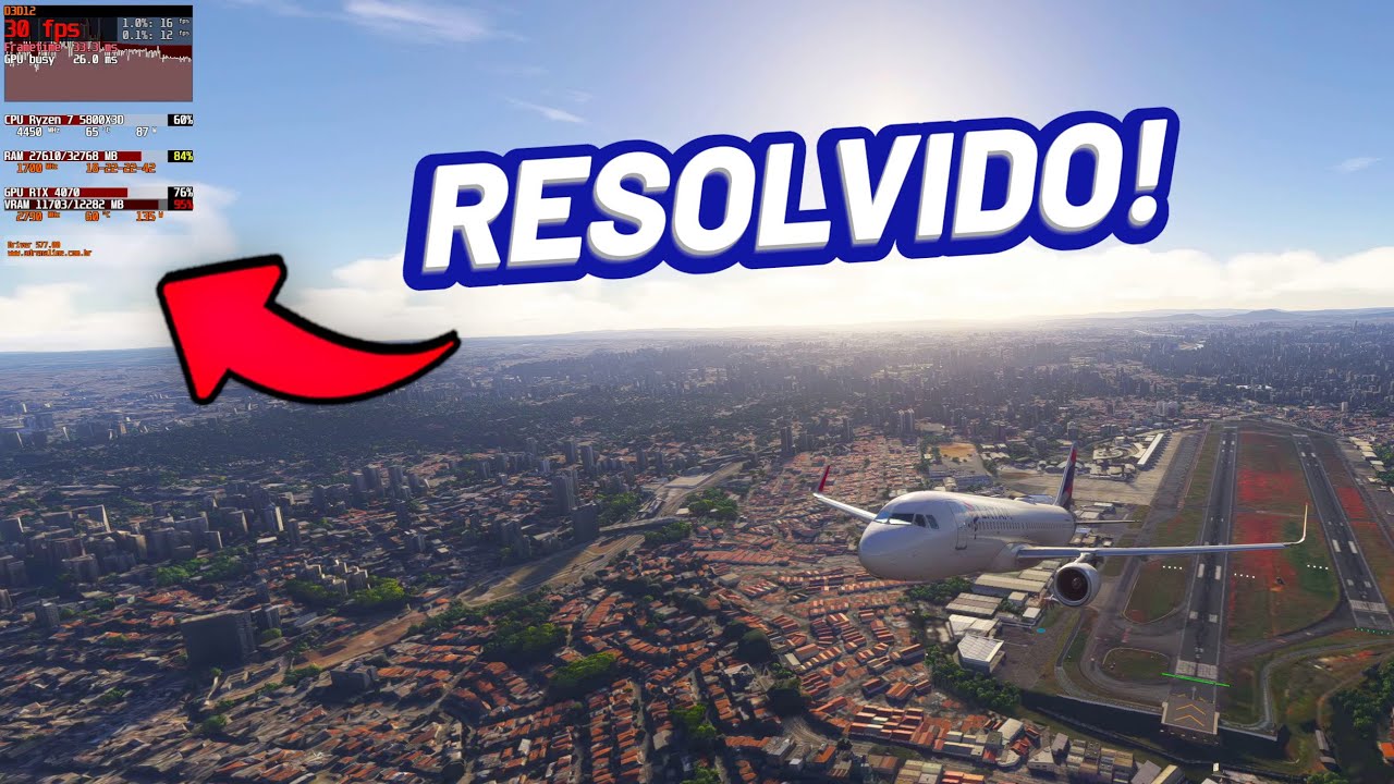 COMO RESOLVI o PROBLEMA de PERFORMANCE (STUTTERING) no FLIGHT SIMULATOR 2024 🔥