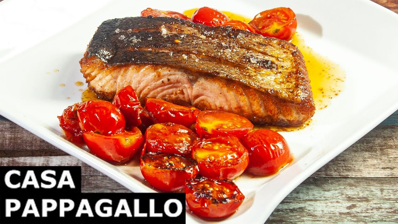 Salmone in padella con i pomodorini S2 - P30