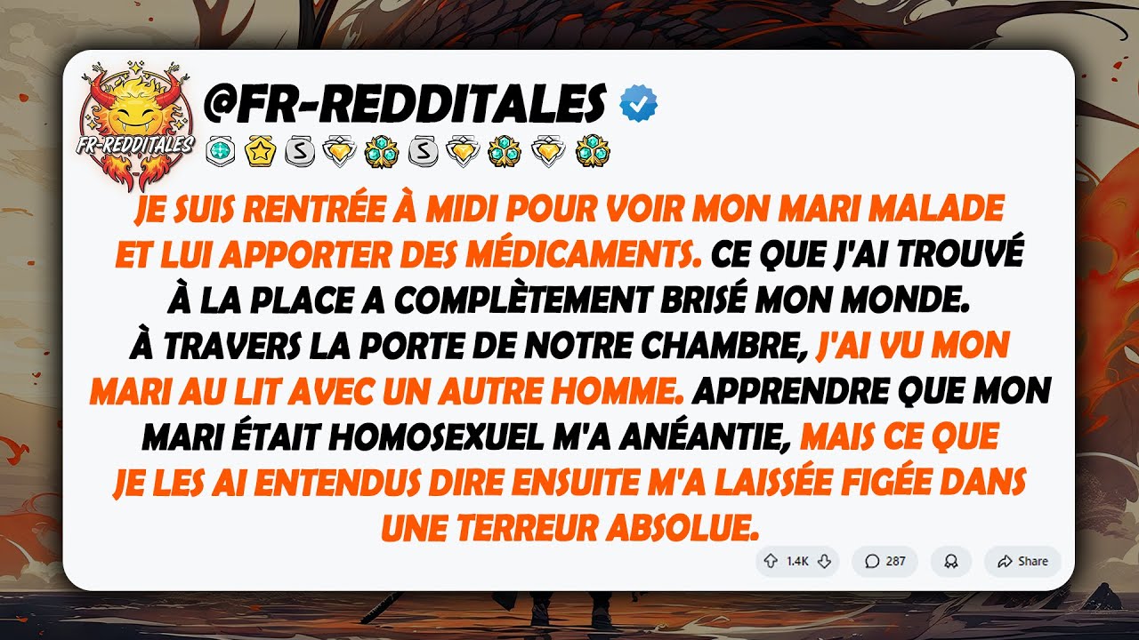 À midi, je suis rentrée pour voir mon mari malade et j'ai surpris le secret qui a tout détruit...