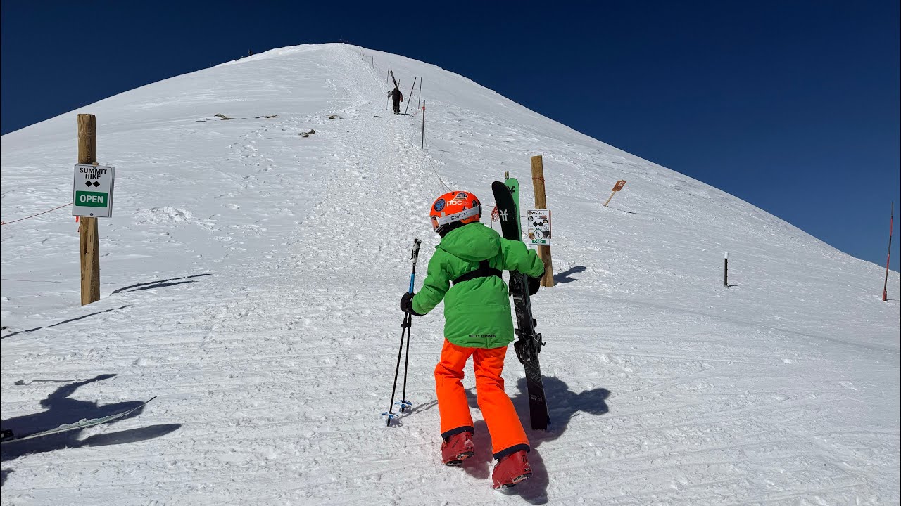 Breckenridge Imperial Summit Hike (13,000 feet) - 9 Lives - Whale's Tail - 9 Year Old Skier