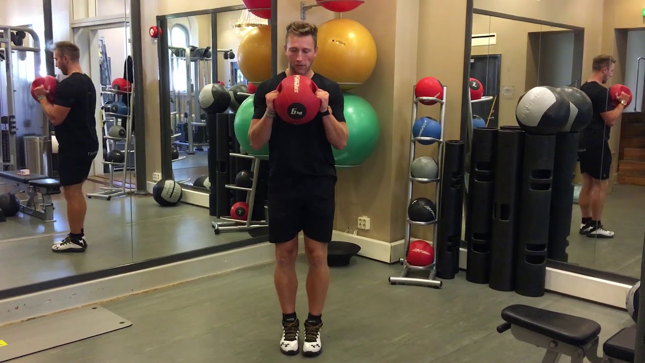 Utfallssteg/lunges with and without balltwist