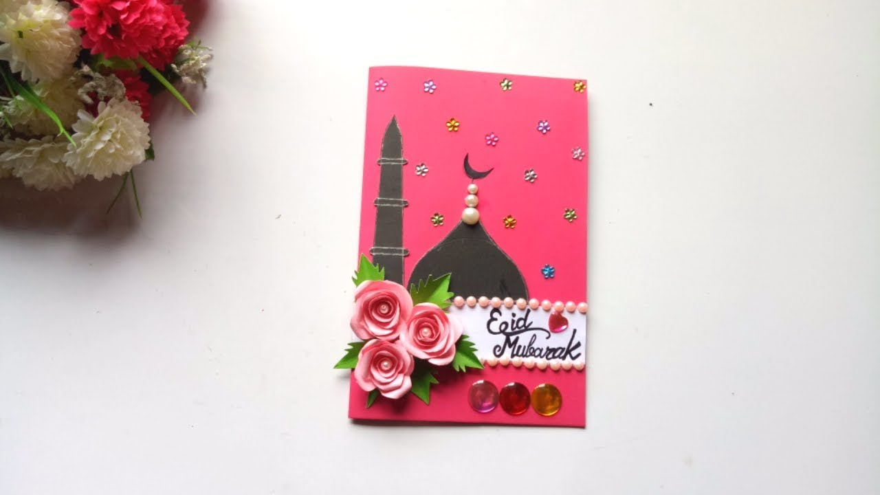 How to make Eid card / DIY Eid card/make beautiful Eid card