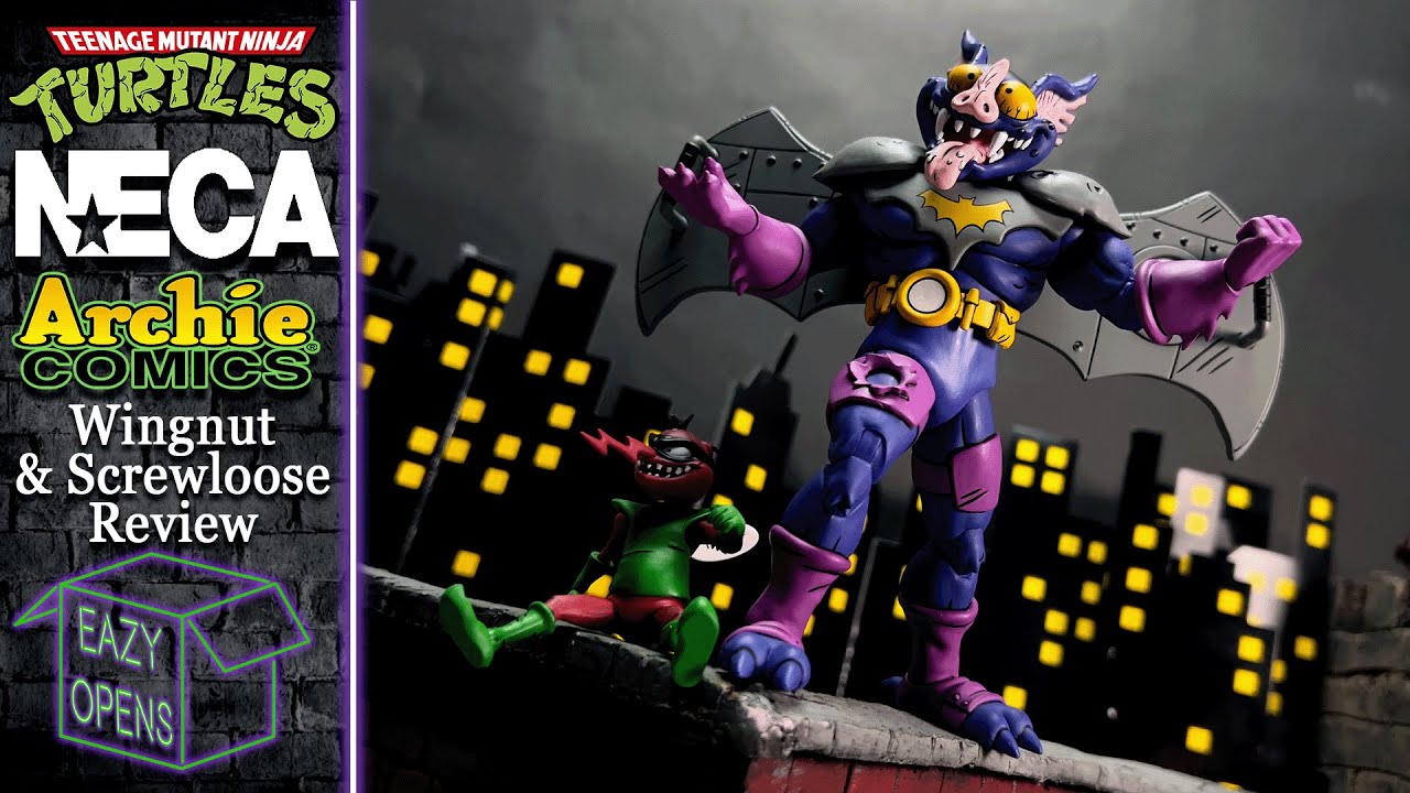 Neca TMNT Archie Adventures Wingnut and Screwloose Action Figure Toy Review
