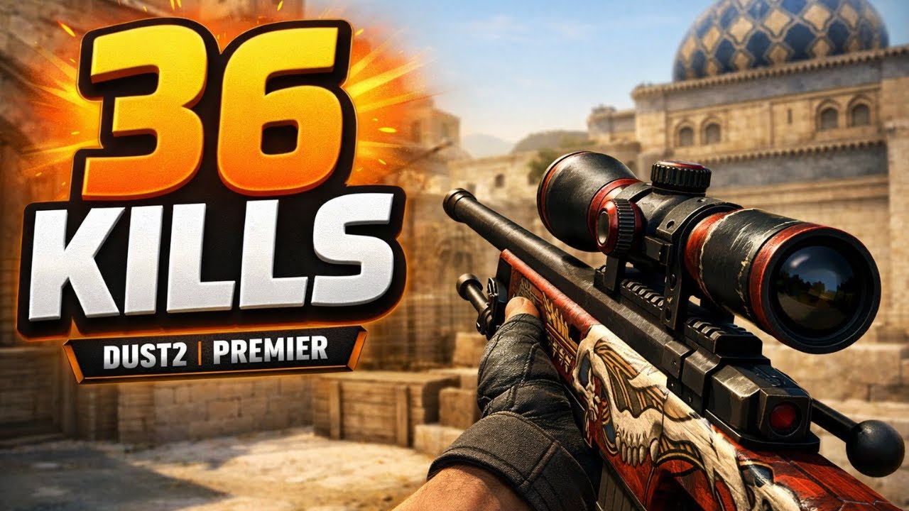 CS2 Premier Dust2 – AWP Carry | 36K