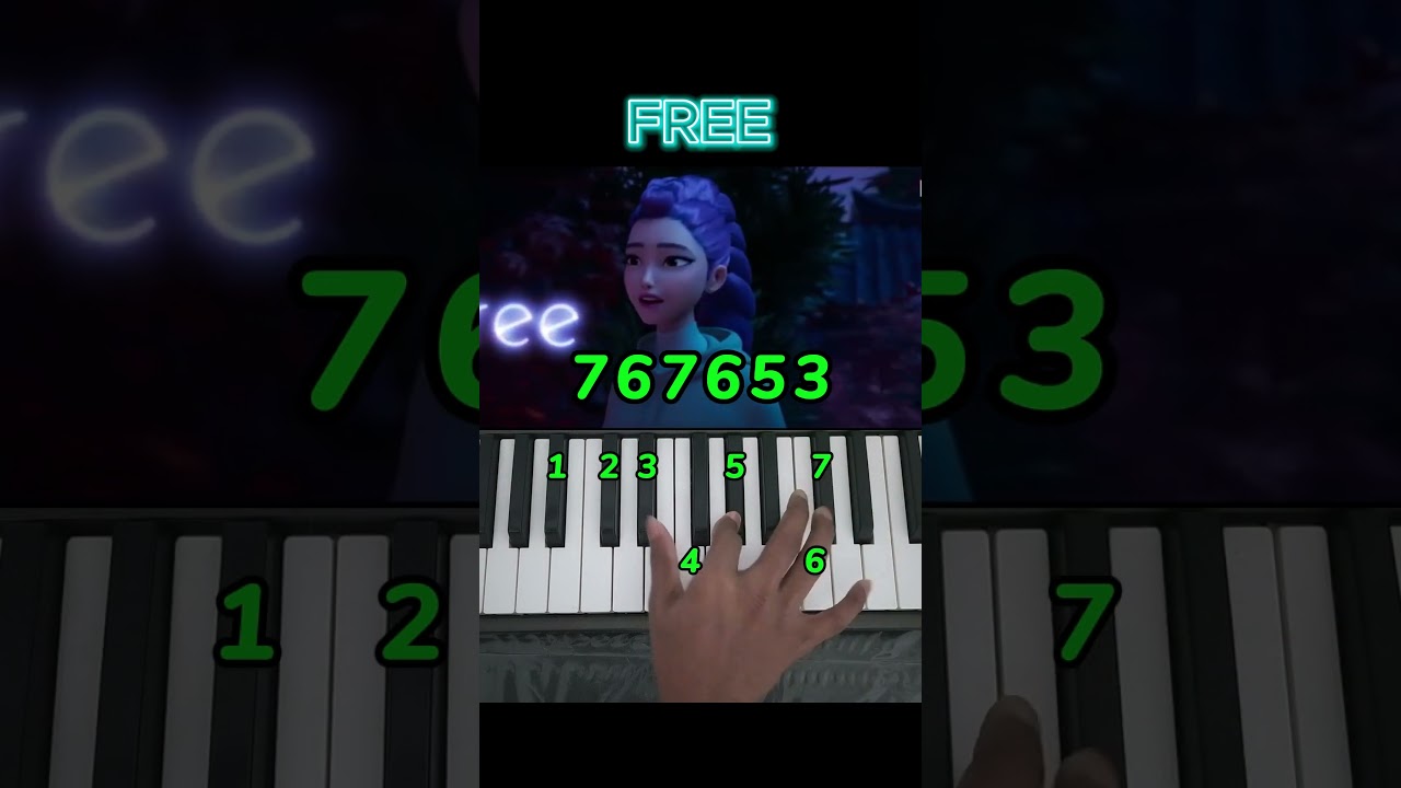 How to Play Free  KPop Demon Hunters Easy Piano Tutorial #demonhunters #shorts #shortsfeed #kpop