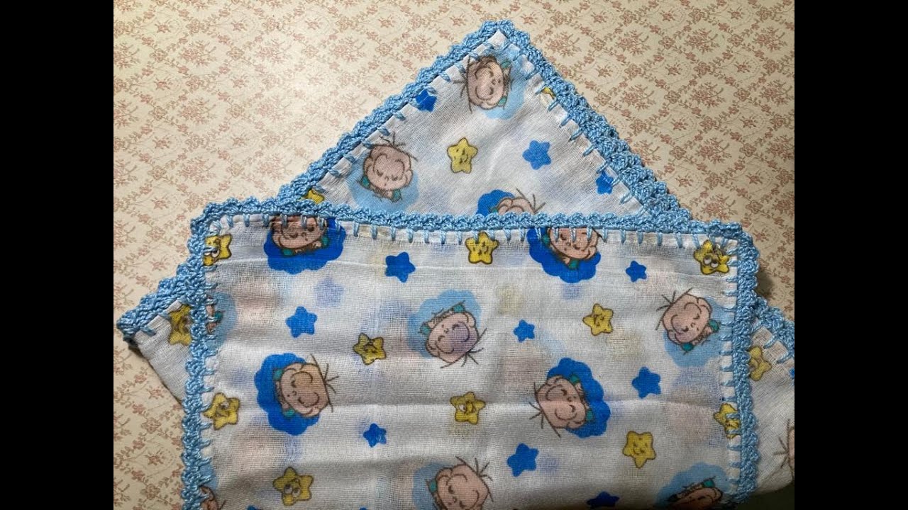 Bico em crochê para fralda ou paninho de boca 👼🏻 simples e rápido.