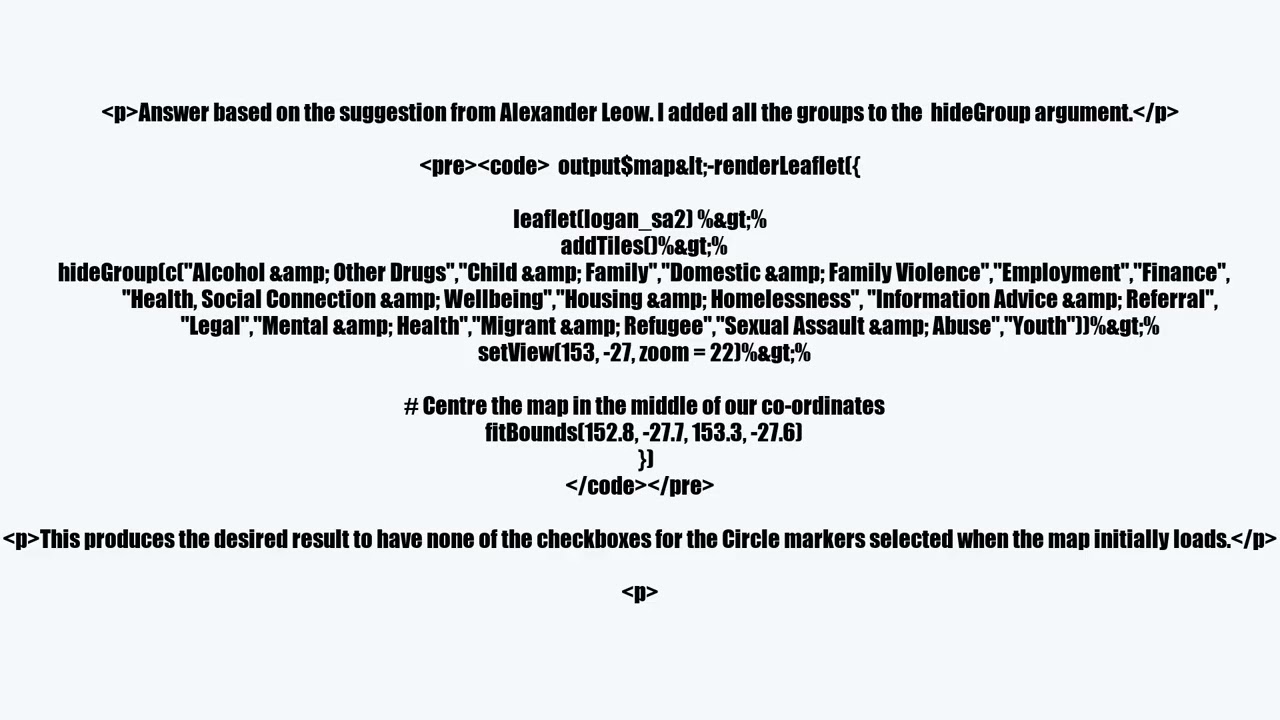 Leaflet AddCircleMarkers set to deselected until user selects