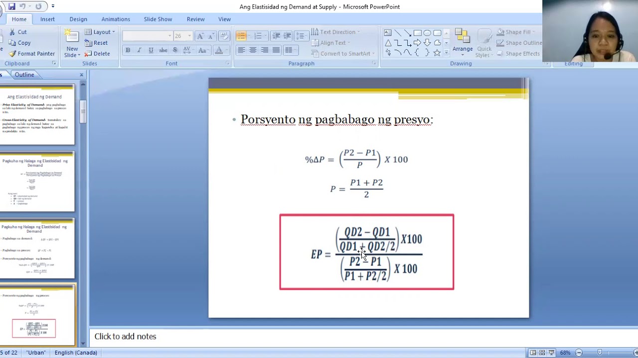 Elastisidad ng Demand at Supply