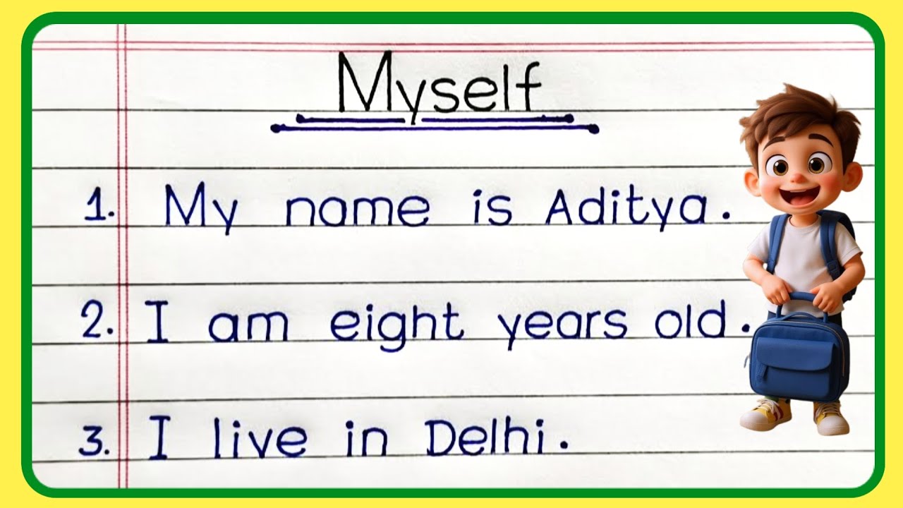 Myself || 5 lines on myself || self introduction || Self Introduction In English