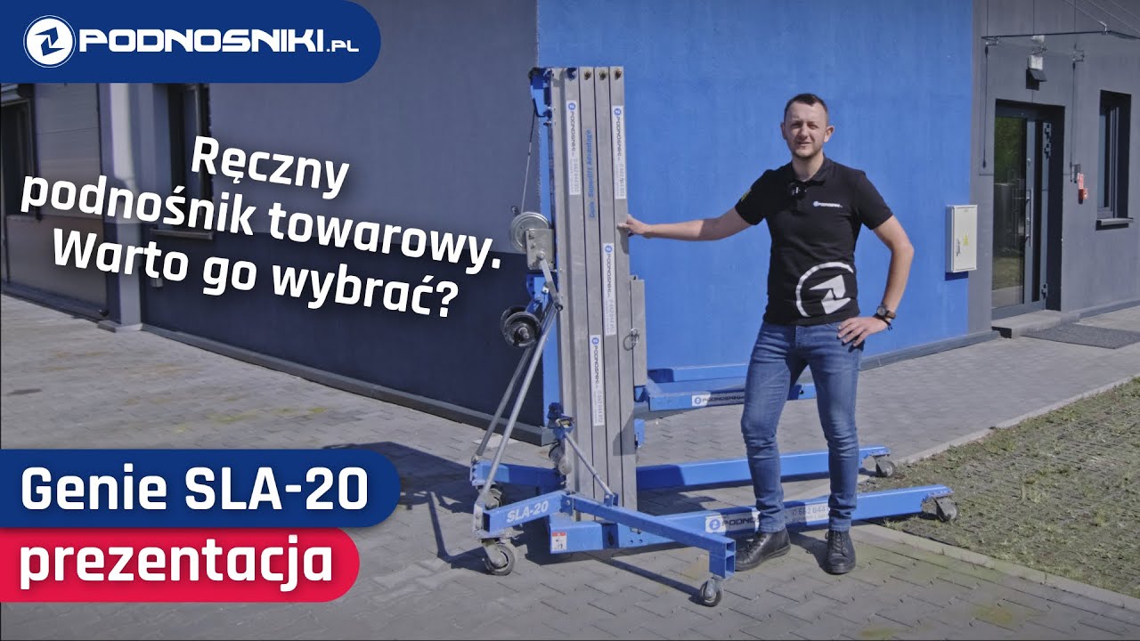 Genie SLA-20 ręczny podnośnik towarowy | #prezentacja PODNOSNIKI.pl