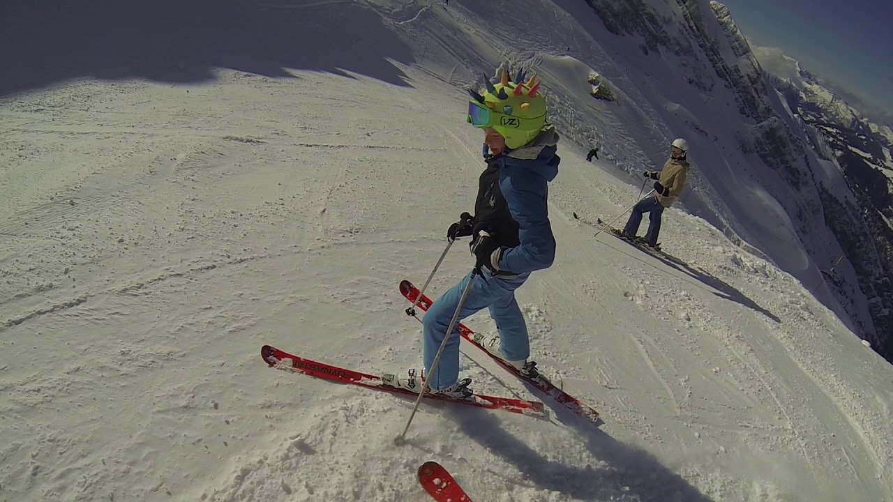 La Clusaz, Crintiaux piste (red). 1st March 2020.