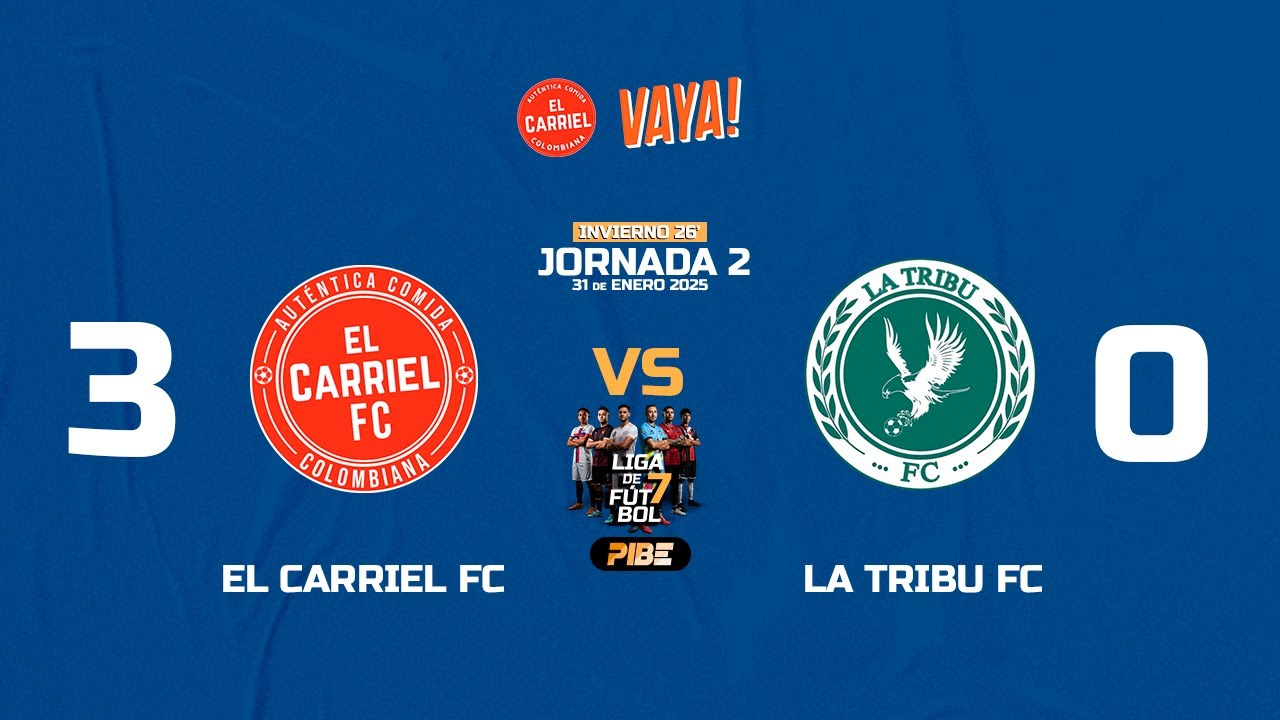 El Carriel FC 3 • La Tribu FC 0 l Jornada 2 Ligas PIBE 🟠⚫️ Invierno 2026
