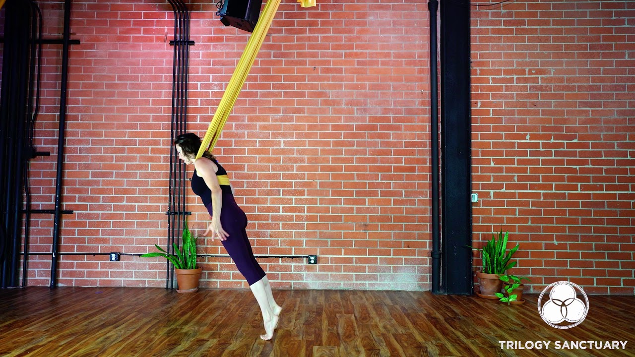 Heart Opening Aerial Yoga Flow to Release Upper Body Tension (15 min) | Trilogy Sanctuary