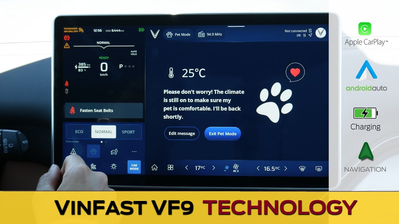 Media Screen in the VinFast VF9 | CarPlay, Android Auto, Nav, Charging and more!