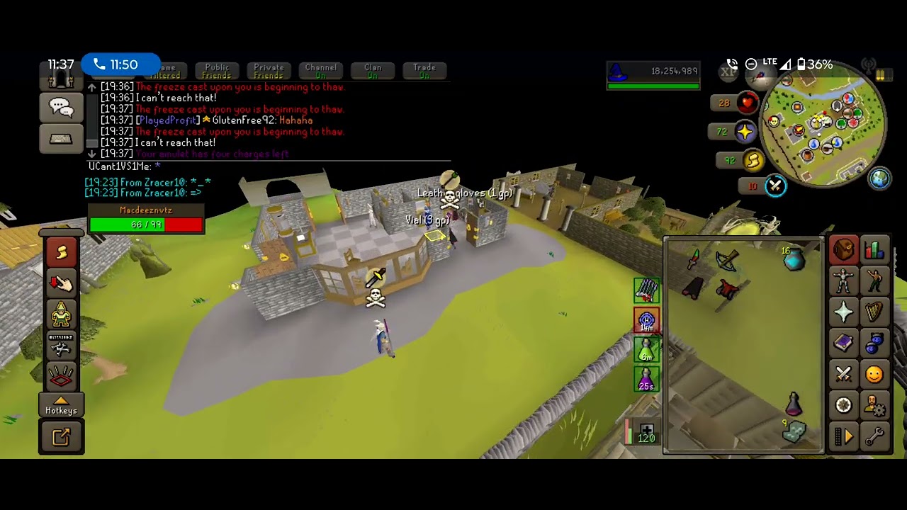 Mobile tribrid PK UCant1VS1Me #runescapemobile #pking #gaming 