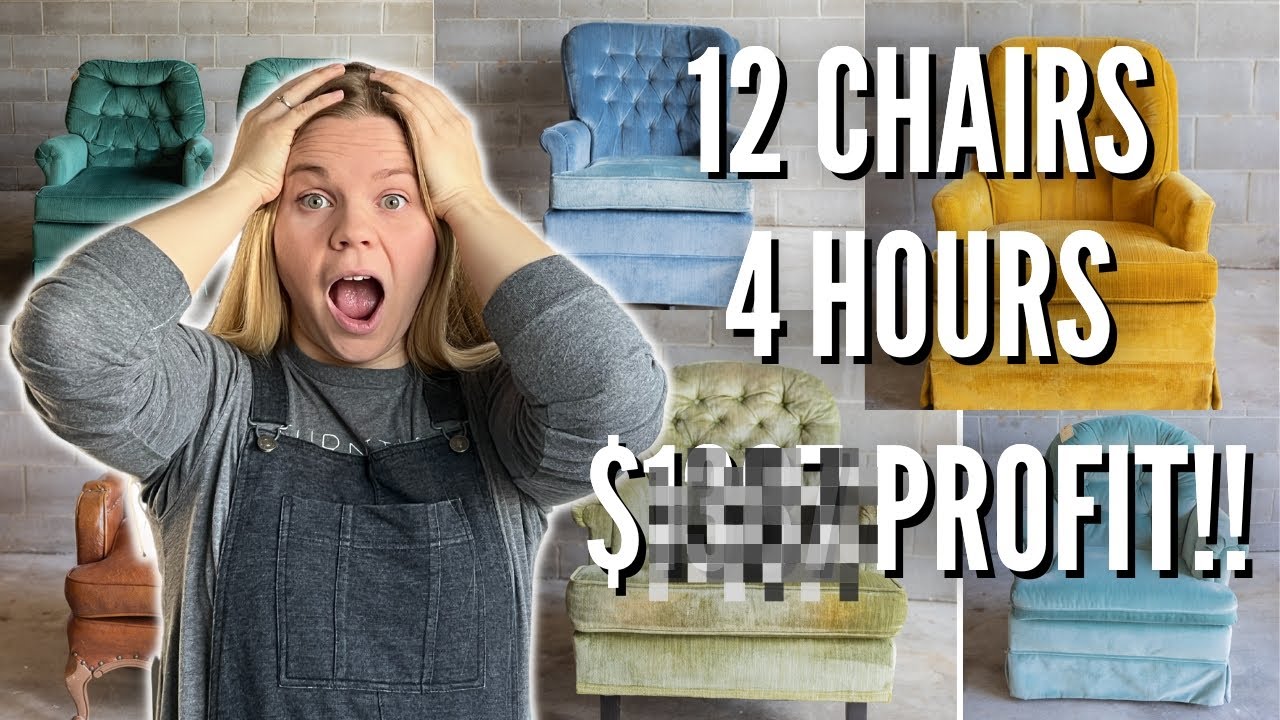 Перепродажа винтажных бархатных стульев из Facebook Marketplace с БЕЗУМНОЙ ПРИБЫЛЬЮ!