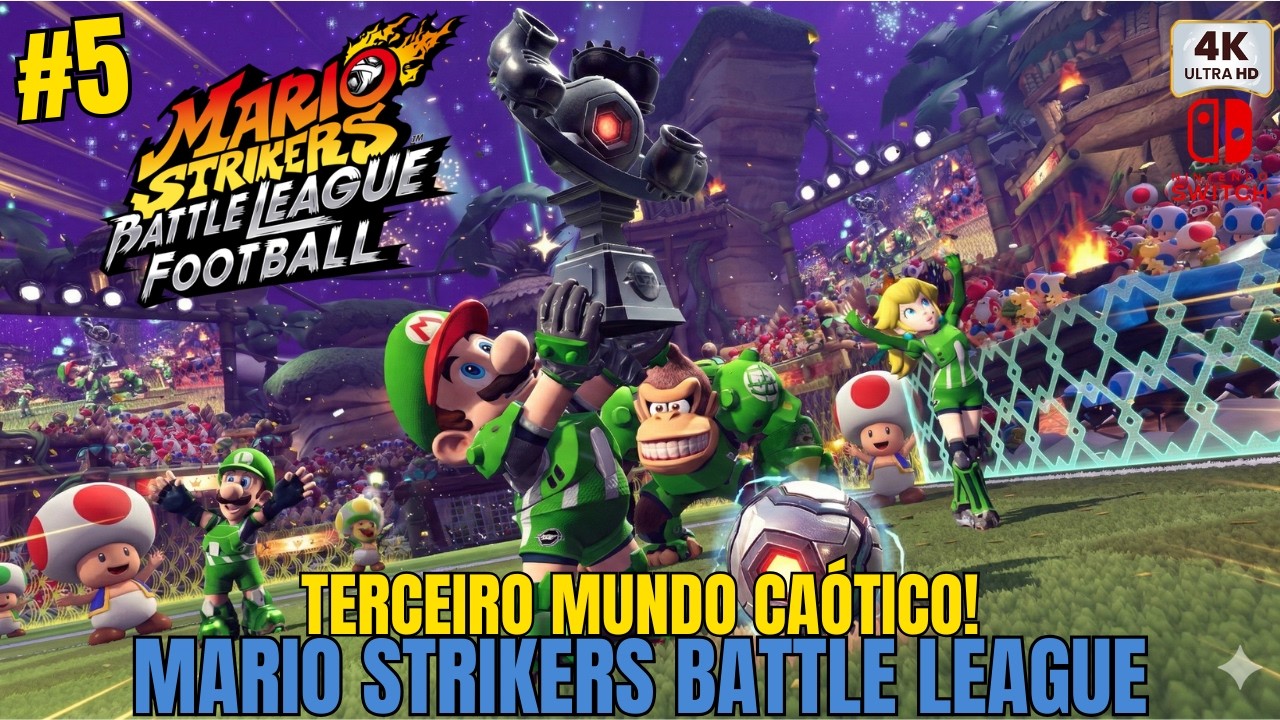 Terceiro Mundo INSANO⚽ Taça Turbo Mario Strikers Battle League 4K Ultra #mariostrikers  #nintendobr