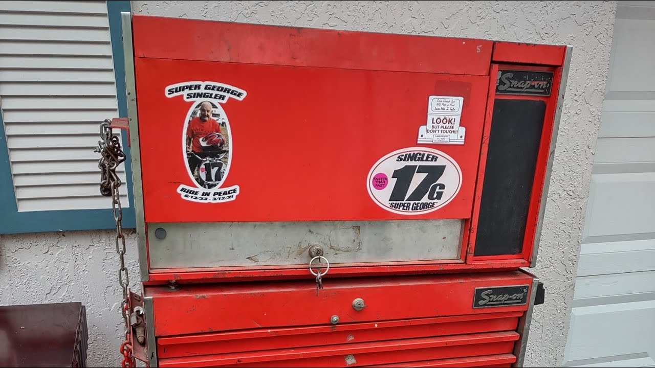 Tool box Tour of Vintage Motorcycle Legend George Singlers Snap On box