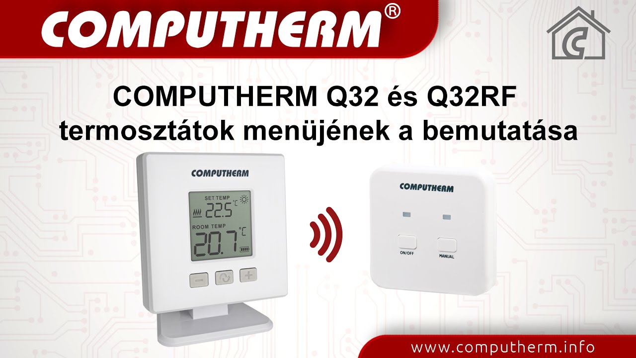COMPUTHERM Q32 és Q32RF  termosztátok menüjének bemutatása