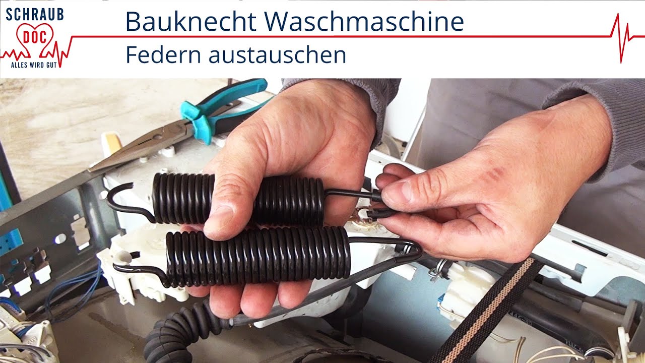 Bauknecht Waschmaschine Trommel hängt schief - Federn tauschen