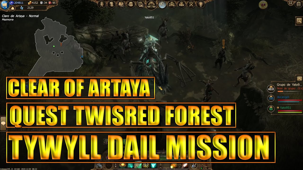Drakensang Online - Claro de Artaya - Misi&oacute;n de bosque retorcido - Tywyll Dail