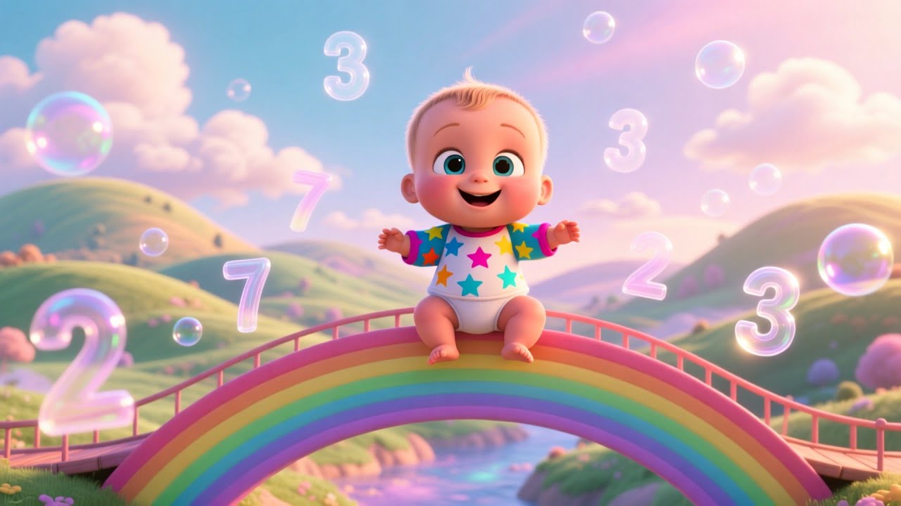 Считаем с помощью малыша 👶 | Учим песенку про цифры для малышей | Веселый счет 123