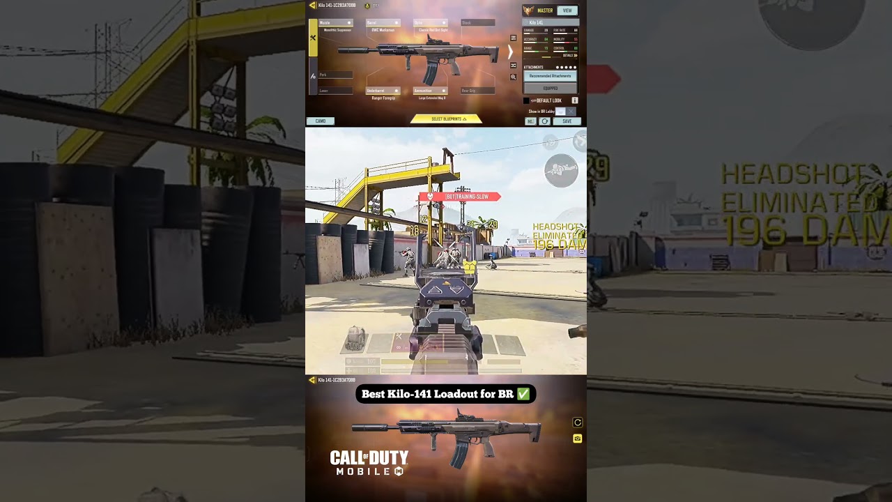 Best Kilo 141 Loadout for BR 🔥 | Top Assault Rifle Attachments & Gunsmith | Call of Duty Mobile
