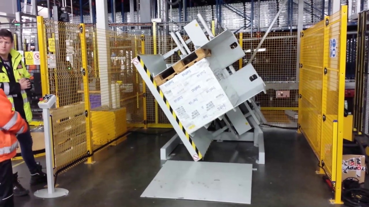 Pallet turner - TOPPY INVERTER floor level (medical boxes)