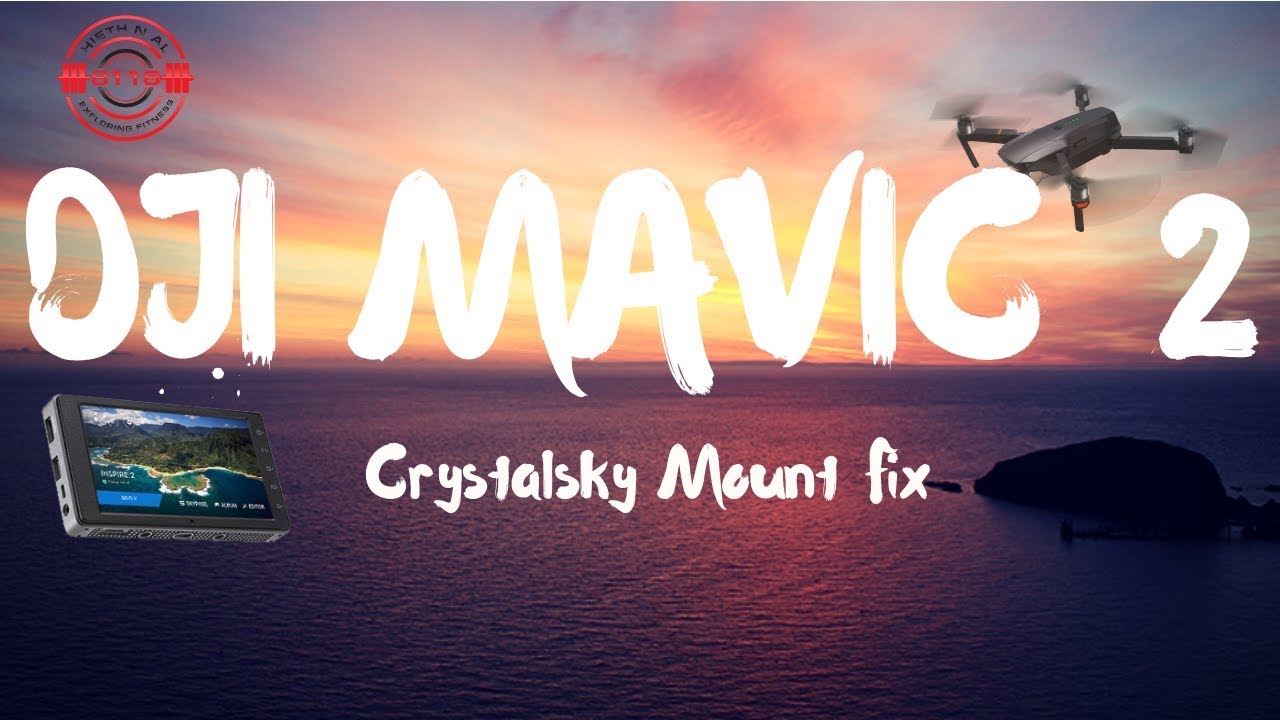 Dji CrystalSky 5.5 Mount mod for Mavic 2 Pro and Zoom Controller Mount Fix