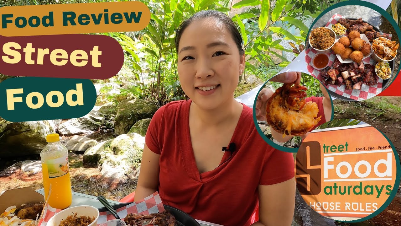 AMAZING FOOD FROM STREET FOOD SATURDAYS | RIVER DINING IN MT JAMES DISTRICT, GOLDEN SPRING, JAMAICA