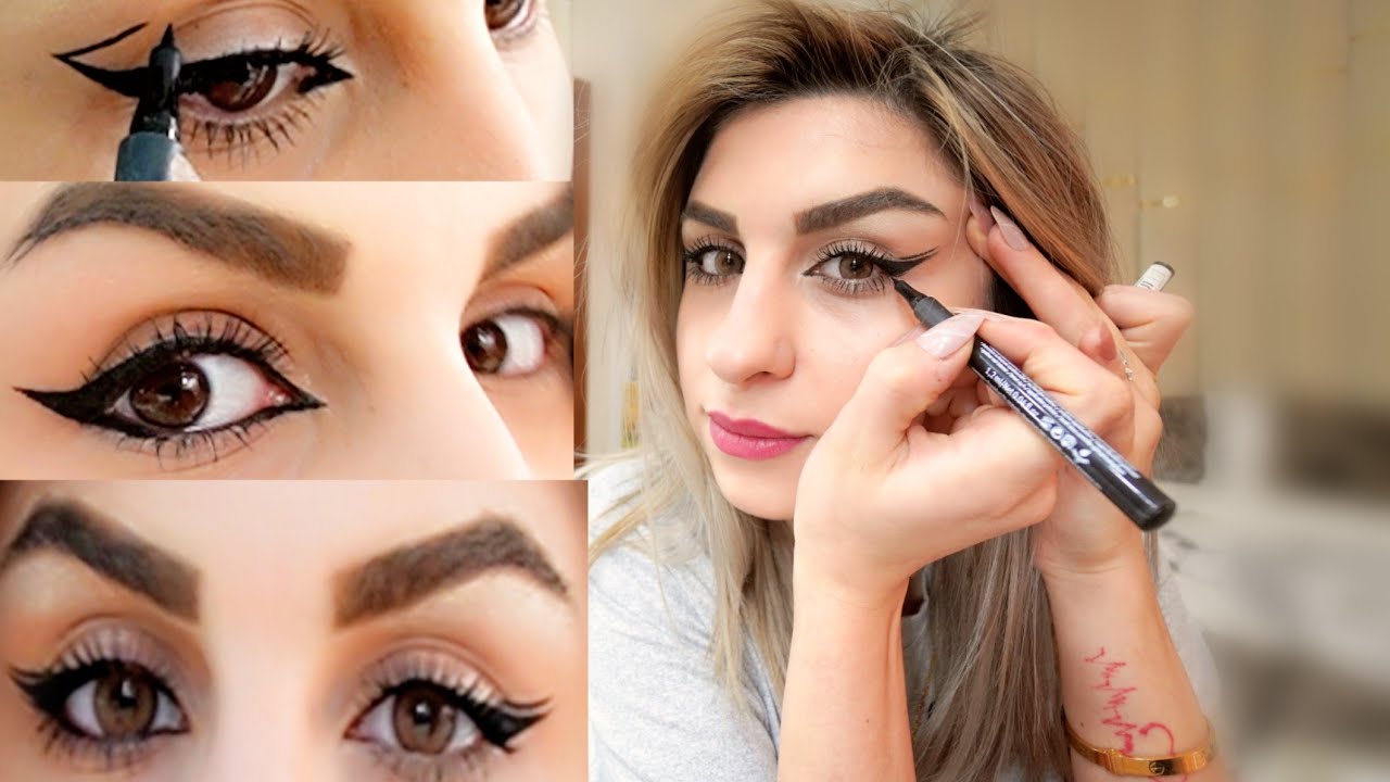 طريقة تعليم رسم الآيلاينر في حيل وطرق مختلفة ومنوعة😍 | ننوش