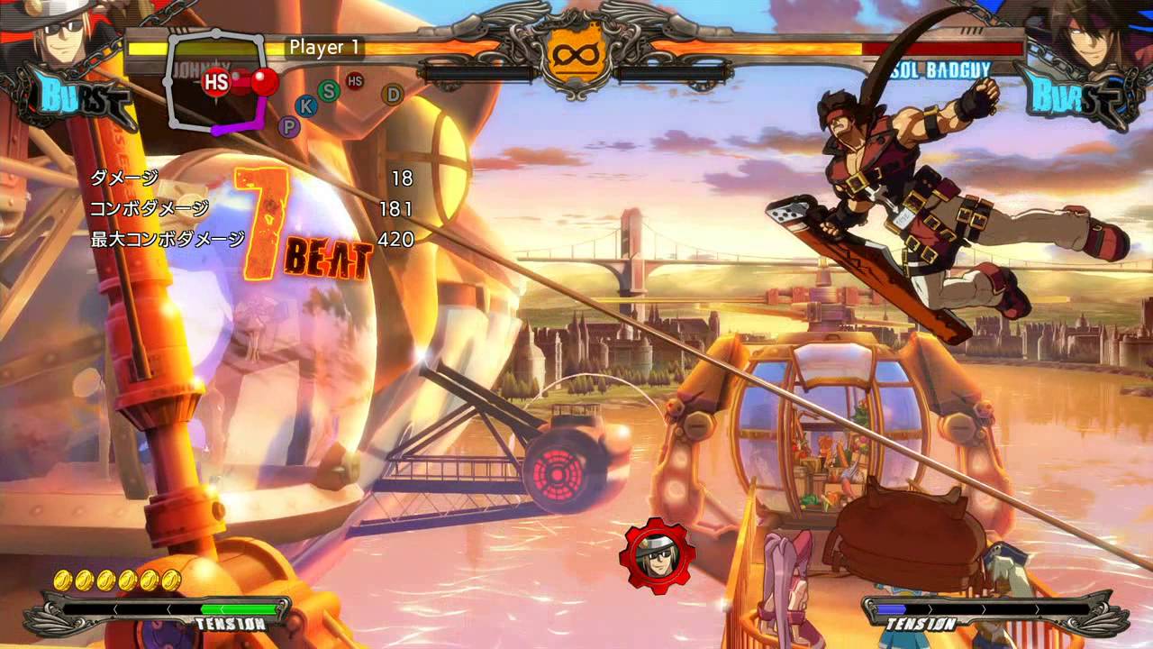 Xrd Johnny Combo Basics: Burst Safe Corner LV2 Mid 6H Coin 2H [Level 2]