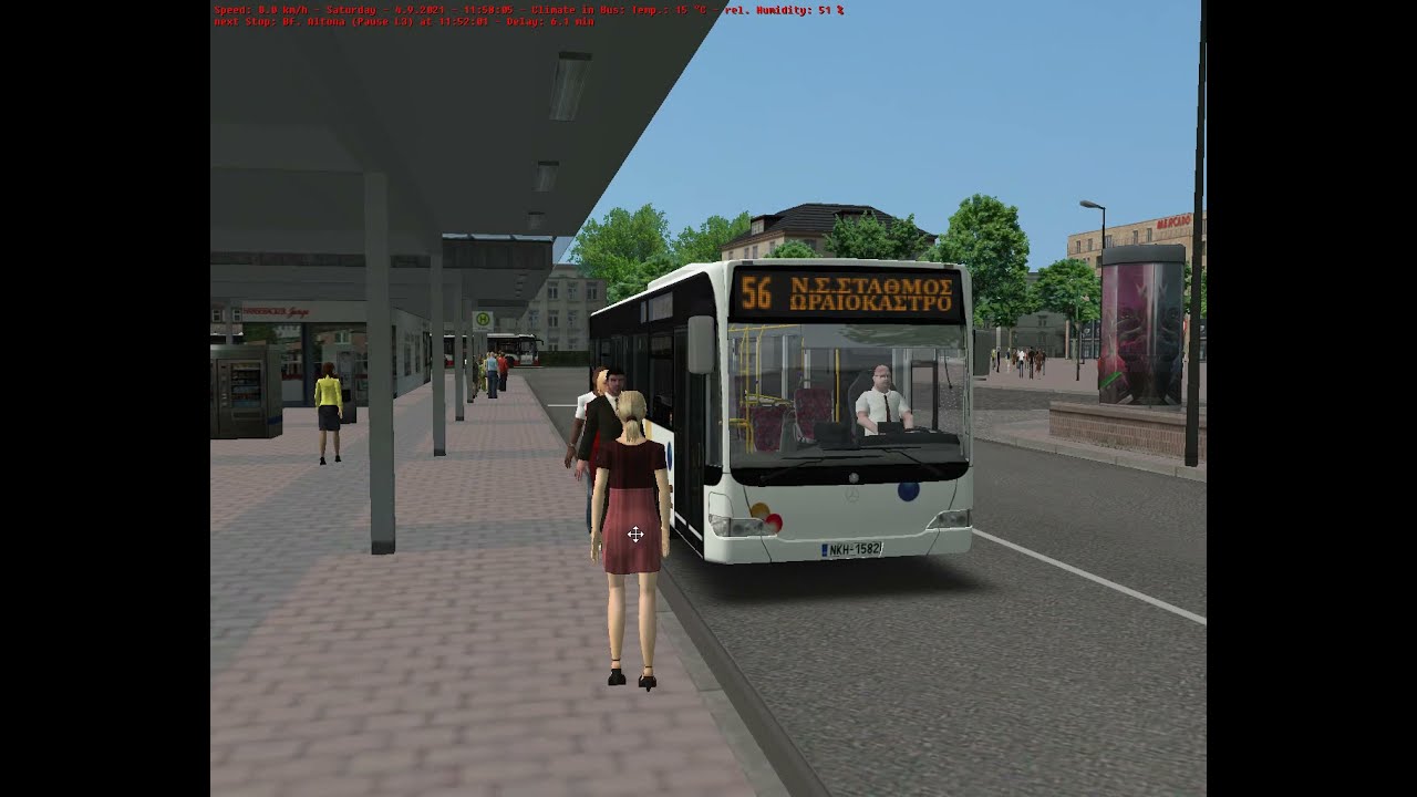 OMSI2 GR 🚌 Mercedes Benz Citaro FL 🎨KTEL Thessalonikis 156🗺 Hafen City