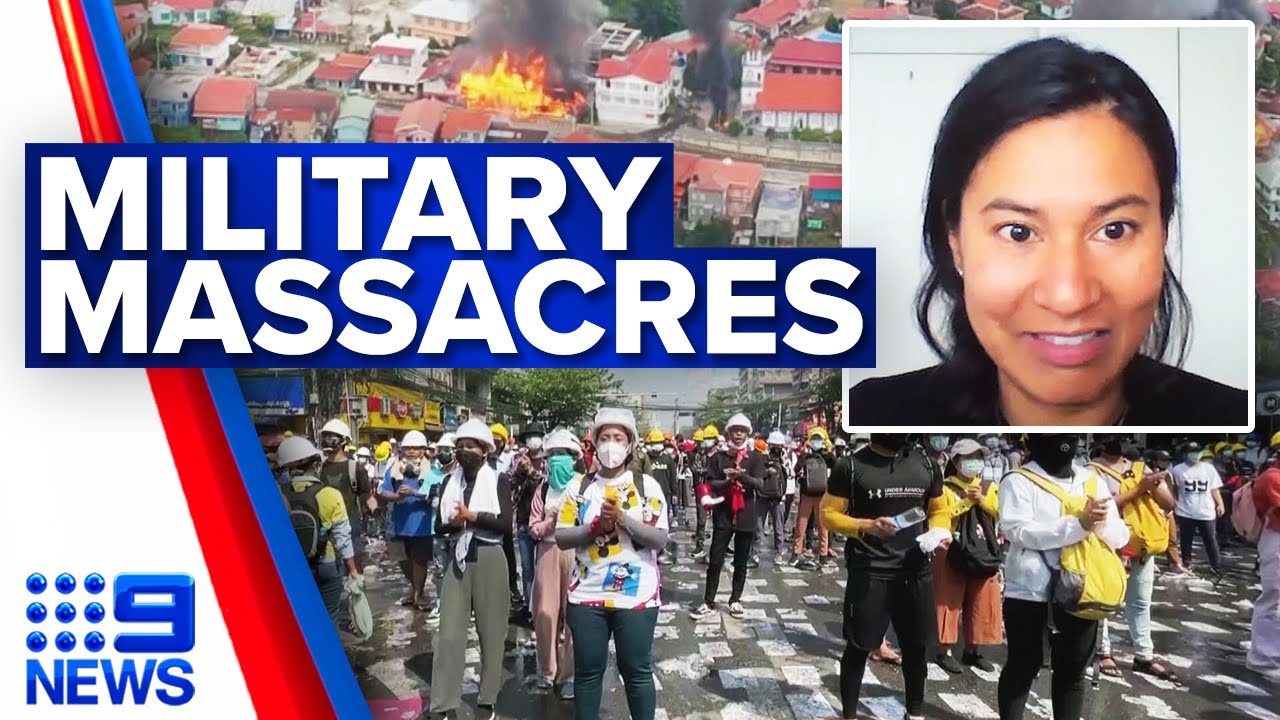 Massacres reported as violence in Myanmar intensifies | 9 News Australia