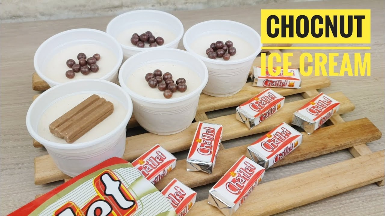 Chocnut ice cream | Choconut ice cream | easy ice cream recipe (without ice cream maker)