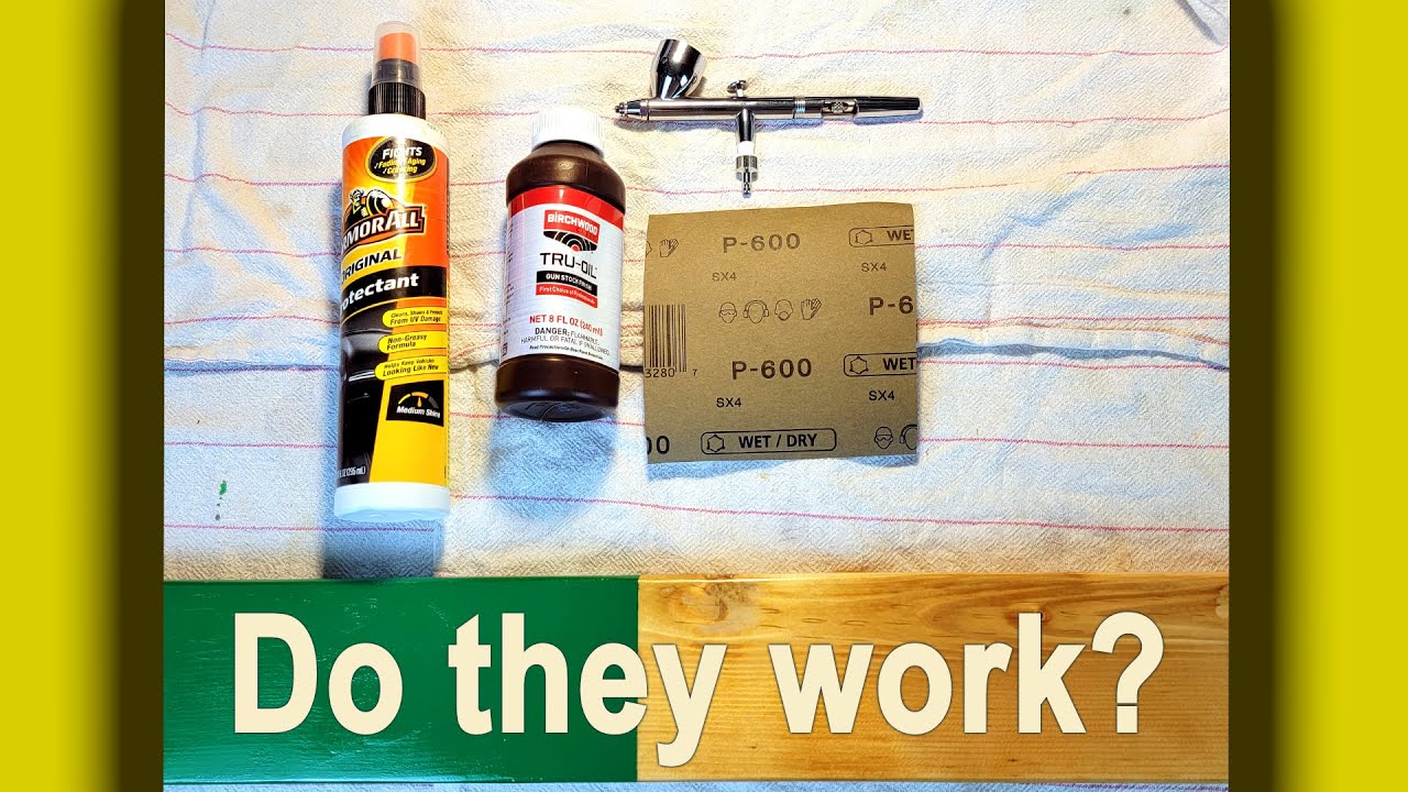 Airbrushing with Tru-Oil on natural and painted wood and other interesting Tru-Oil experiments
