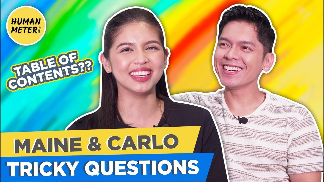Tricky Questions Celebrity Special: Maine Mendoza And Carlo Aquino | HumanMeter