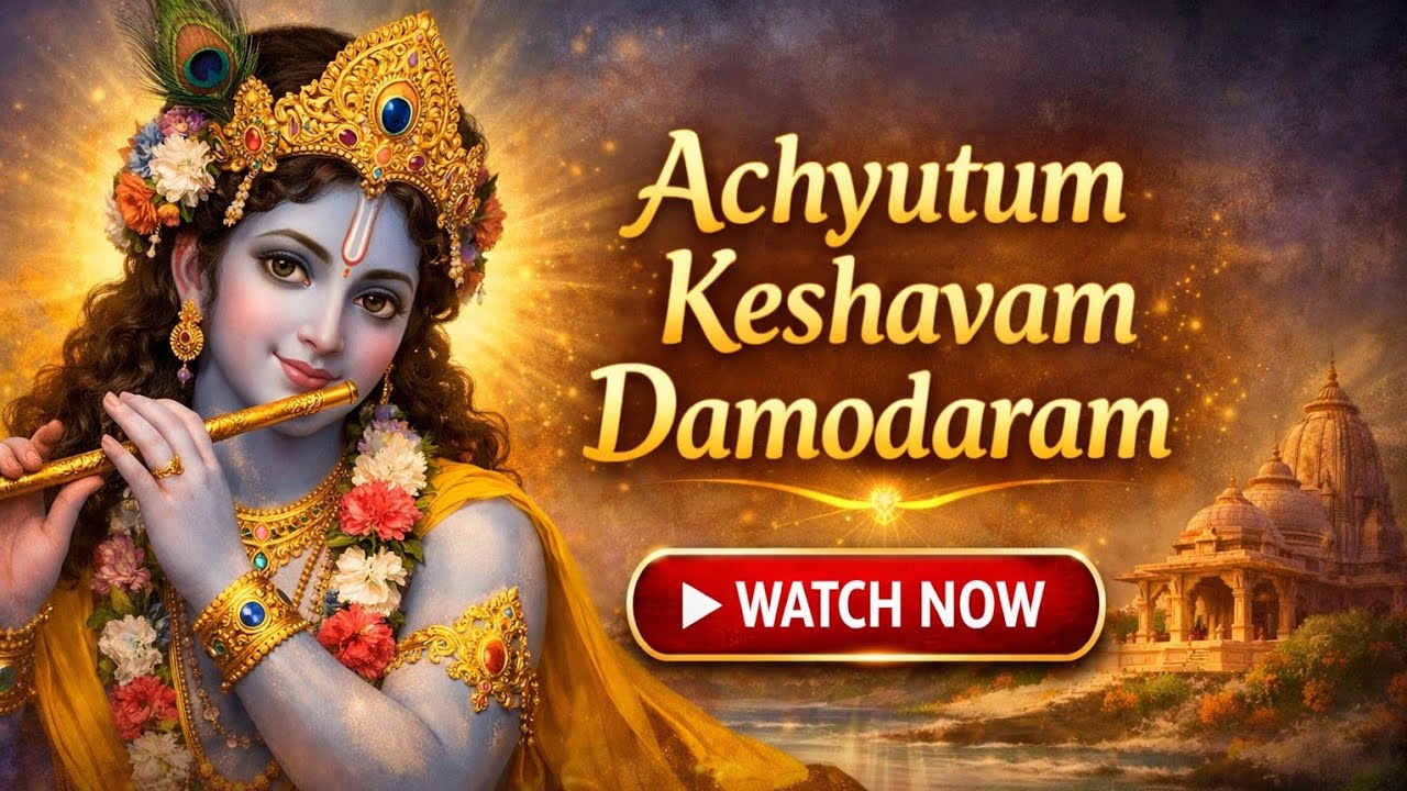 Achyutum Keshavam Damodaram | Lord Krishna Bhajan | Divine Krishna Song