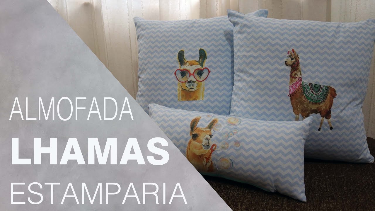 COMO ESTAMPAR TECIDO EM CASA | PASSO A PASSO ESTAMPA DE LHAMA EM ALMOFADA