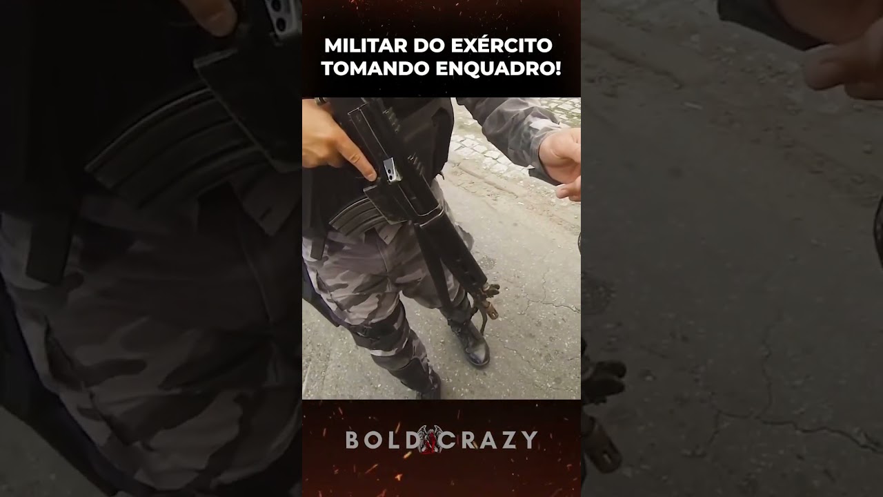 Militar do ex&eacute;rcito levou enquadro da pol&iacute;cia militar! 😬 #policia #enquadro #exercitobrasileiro🇧🇷