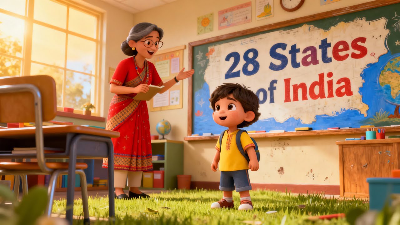 28 States Of India | Learn States Of India | States Name with Map | Tiny Toons Worlds