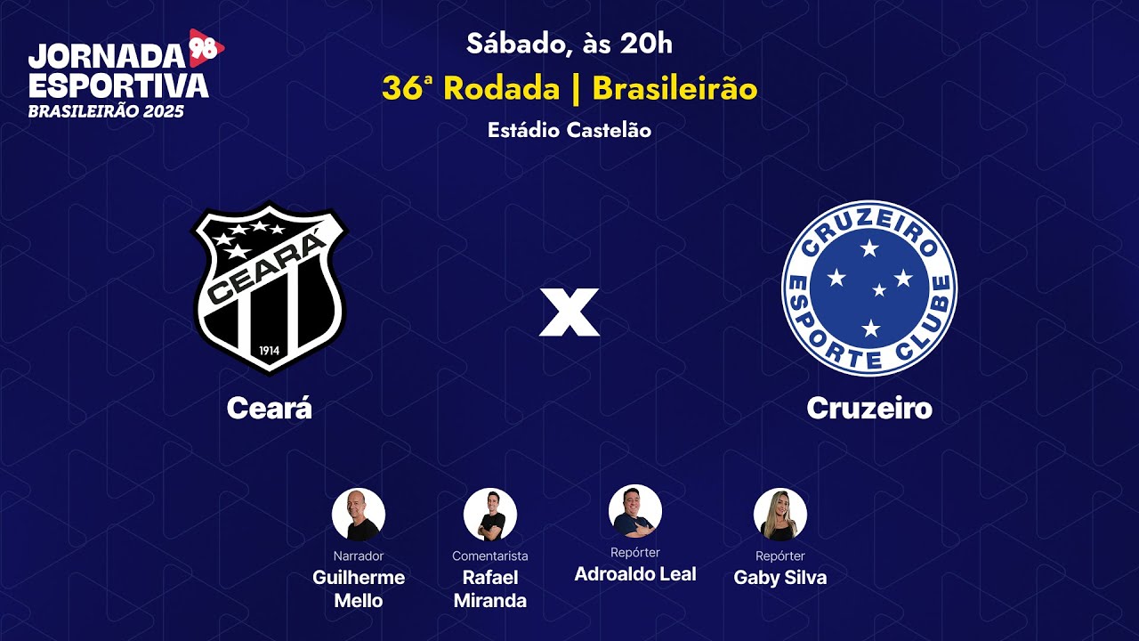 CEAR&Aacute; X CRUZEIRO | 36&ordf; RODADA DO BRASILEIR&Atilde;O | AO VIVO - 29/11/2025