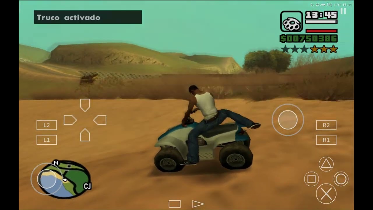 GTa San Andreas Ps2 En Xiaomi Mi Pad 5 Prueba de rendimiento en emulador aetherSX2