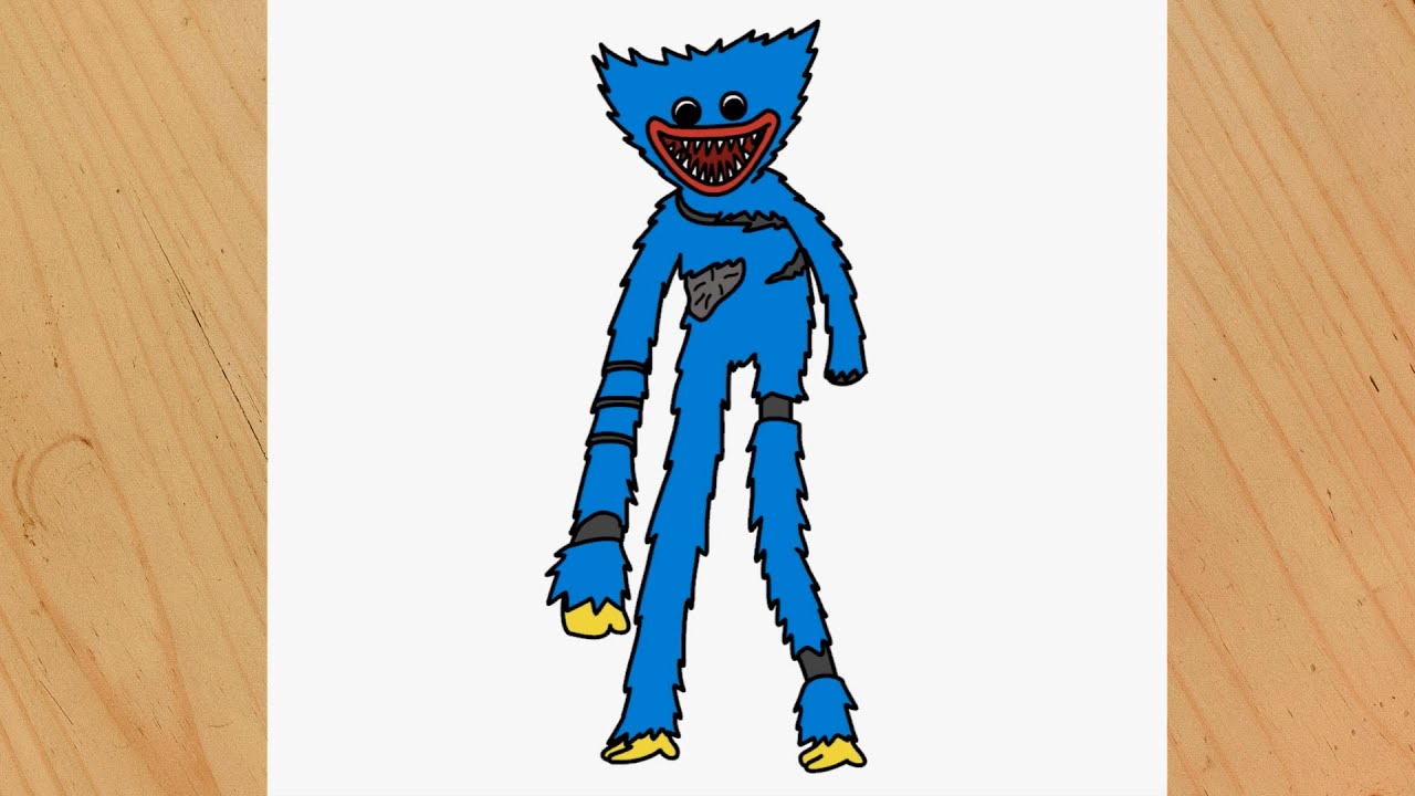 How to draw Huggy Wuggy from Poppy Playtime chapter 4