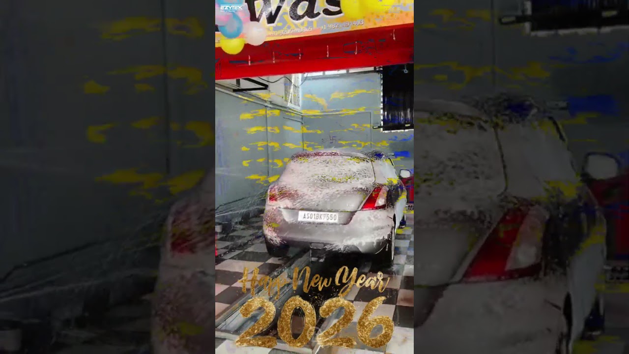 New Year,New shine Automatic Car Wash Machine in Action | www.ezytekclean.com | M: +91-9821491403