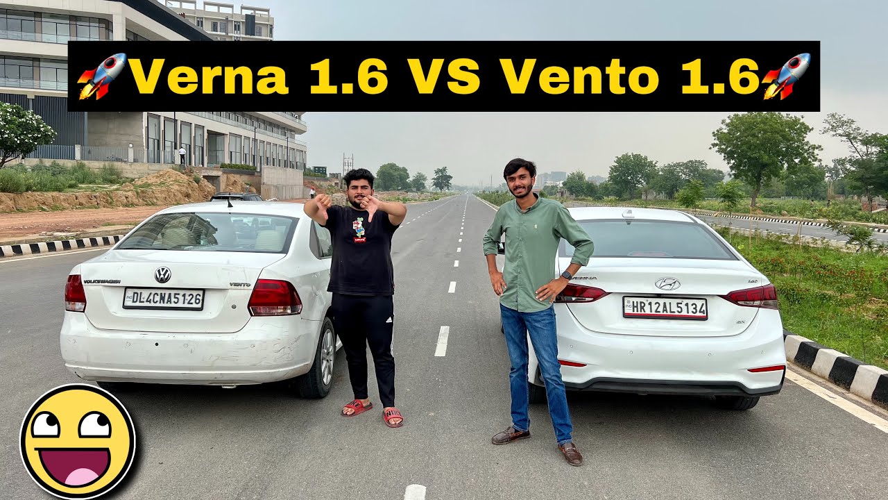 Volkswagen Vento 1.6 VS Hyundai Verna 1.6🔥| Diesel Vs Petrol🥵                #vw #verna #dragrace