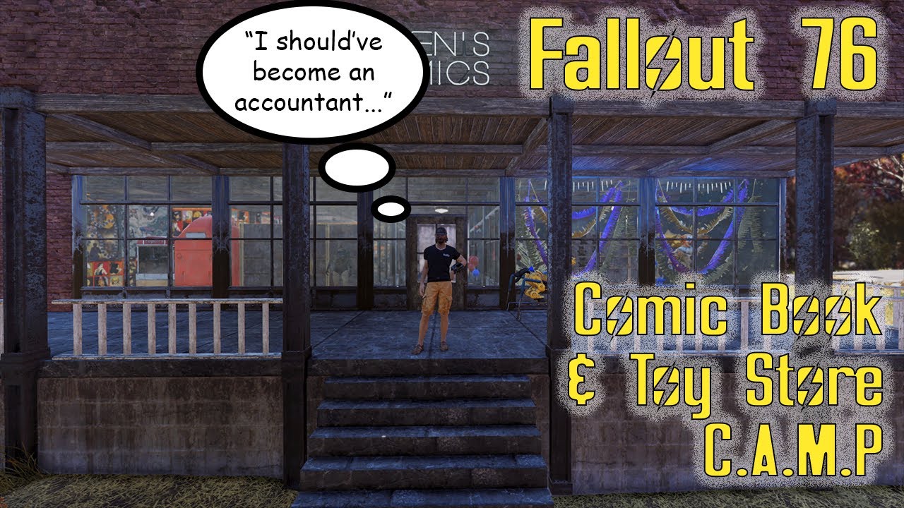 Fallout 76 | Comic Book & Toy Store Camp Build